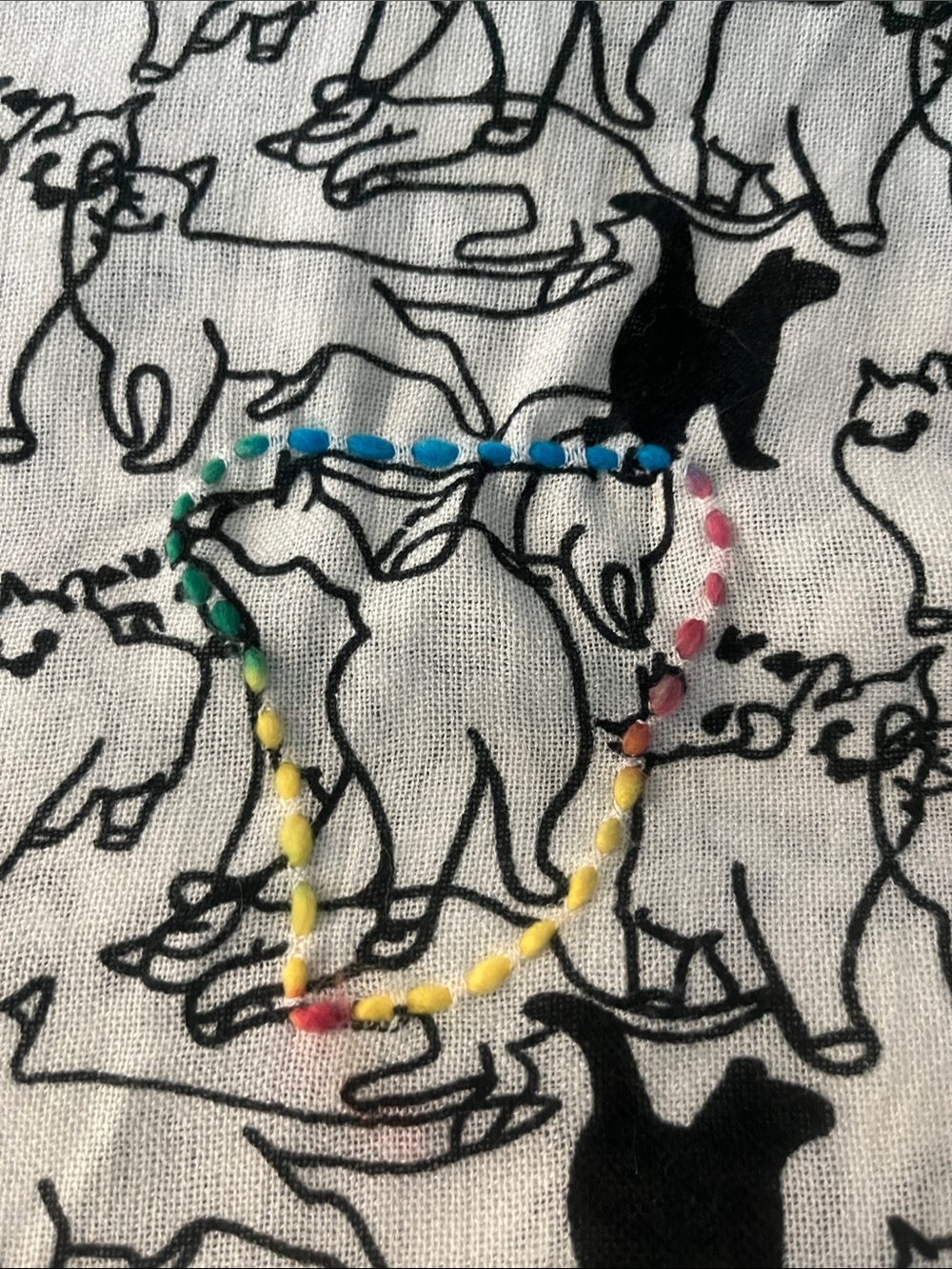 LARGE Lightweight Black & White Cat Print Scarf - Picture 4 of 4